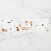 Orange Ghost Halloween Little Boo Baby Dusche Wasserflaschenetikett (Einzelnes Label)