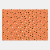 Orange Ghosts Bats Stars Halloween Patterns Geschenkpapier Set (Vorderseite 3)