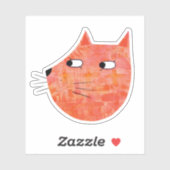 Orange Ginger Cat Aufkleber (Blatt)