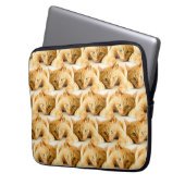 Orange Ginger Cat Pattern Laptopschutzhülle (Vorderseite Links)