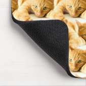 Orange Ginger Cat Pattern Mousepad (Ecke)