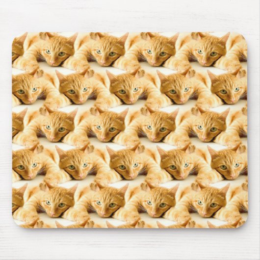 Orange Ginger Cat Pattern Mousepad (Vorne)