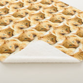 Orange Ginger Cat Pattern Sherpadecke (3/4)