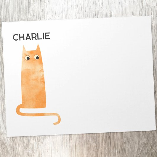 Orange Ginger Cat Personalisiert Notizblock