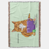 Orange Ginger Coffee Cat Funny Decke (Vorderseite Vertikal)