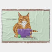 Orange Ginger Coffee Cat Funny Decke (Vorderseite)