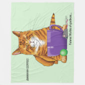 Orange Ginger Coffee Cat Funny Fleecedecke (Vorderseite)