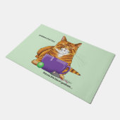 Orange Ginger Coffee Cat Funny Fußmatte (Schrägansicht)