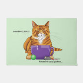 Orange Ginger Coffee Cat Funny Fußmatte (Vorderseite)