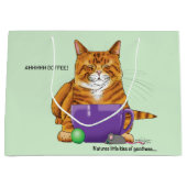 Orange Ginger Coffee Cat Funny Große Geschenktüte (Vorderseite)