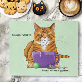 Orange Ginger Coffee Cat Funny Puzzle
