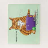 Orange Ginger Coffee Cat Funny Puzzle (Vertikal)