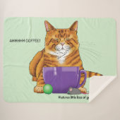 Orange Ginger Coffee Cat Funny Sherpadecke (Vorderseite (Horizontal))