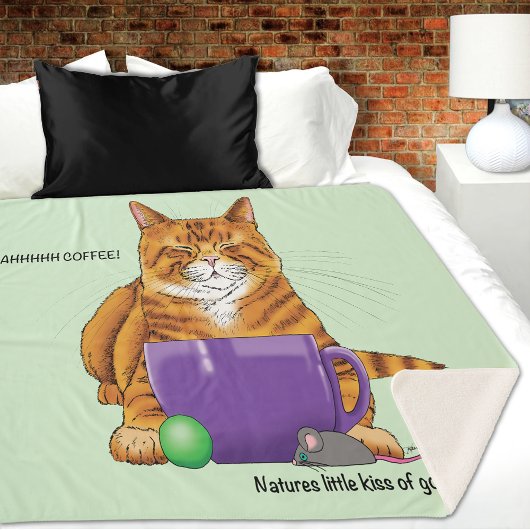 Orange Ginger Coffee Cat Funny Sherpadecke