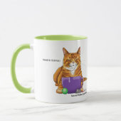 Orange Ginger Coffee Cat Funny Tasse (Links)