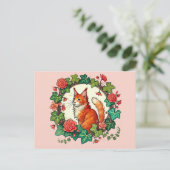 Orange Ginger Maine Coon Cat Postkarte (Stehend Vorderseite)