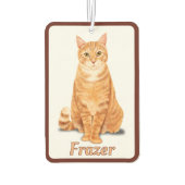 Orange Ginger Tabby Cat Personalisiert Autolufterfrischer (Rückseite)