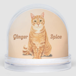 Orange Ginger Tabby Cat Personalized Schneekugeln