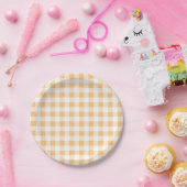 Orange Gingham Babyparty Pappteller (Party)