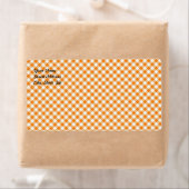 Orange Gingham Background Shipping Label (Insitu)
