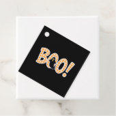 Orange Gingham BOO Ghost Geschenkanhänger (Beispiel)