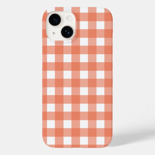 Orange Gingham Case-Mate iPhone Hülle (Rückseite)