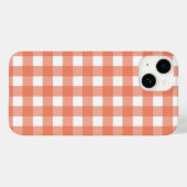 Orange Gingham Case-Mate iPhone Hülle (Rückseite (Horizontal))