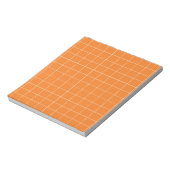 Orange Gingham Checkered Classic Stationary Notizblock (Rotiert)