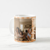 Orange Gingham Dankbar Text und Foto Tasse (Vorderseite Links)