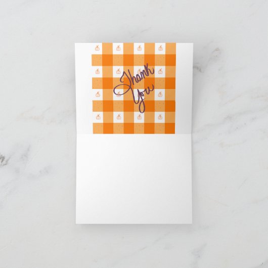 Orange Gingham Danke (Innenseite)
