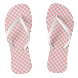 Orange Gingham Design Flip Flops Badesandalen
