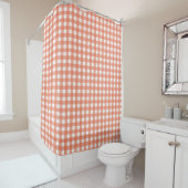Orange Gingham Duschvorhang (Beispiel)