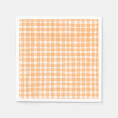 Orange Gingham Fall Serviette (Vorderseite)