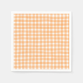 Orange Gingham Fall Serviette