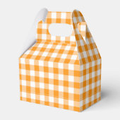 Orange Gingham Favor Box Geschenkschachtel (Vorderseite)