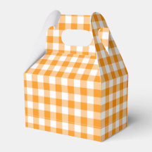 Orange Gingham Favor Box