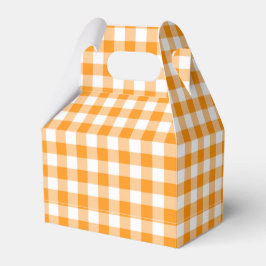 Orange Gingham Favor Box Geschenkschachtel