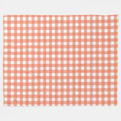 Orange Gingham Fleecedecke (Vorderseite (Horizontal))