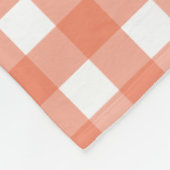 Orange Gingham Fleecedecke (Ecke)