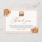 Orange Gingham Fresh Off Market Danke Karte (Vorderseite)