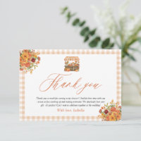 Orange Gingham Fresh Off Market Danke Karte