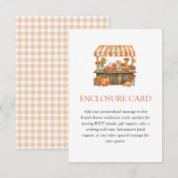 Orange Gingham Fresh Off The Market Enclosure Card