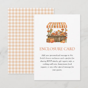 Orange Gingham Fresh Off The Market Enclosure Card Begleitkarte