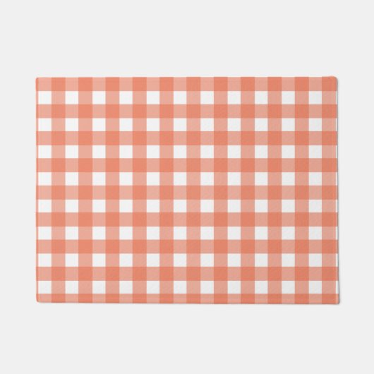 Orange Gingham Fußmatte (Vorderseite)