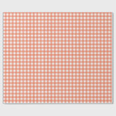 Orange Gingham Geschenkpapier (Flach)
