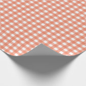 Orange Gingham Geschenkpapier (Ecke)