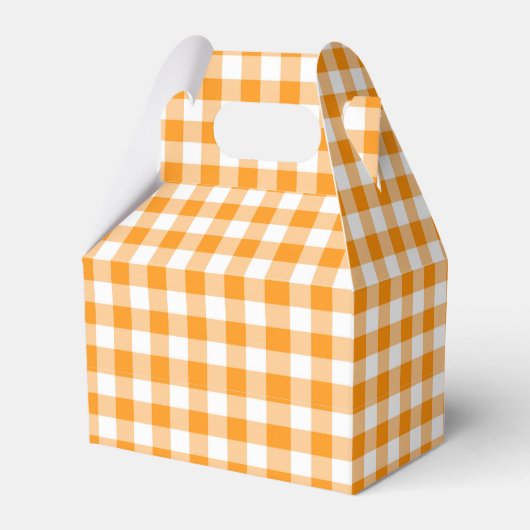 Orange Gingham Geschenkschachtel (Vorderseite)