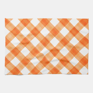 Orange Gingham Geschirrtuch