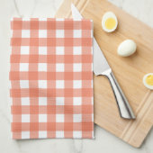 Orange Gingham Geschirrtuch (Viertel Falte)