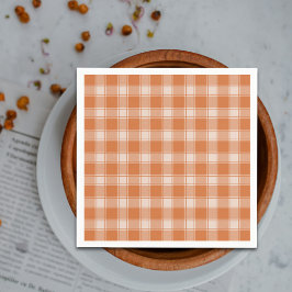 Orange Gingham Herbst Serviette